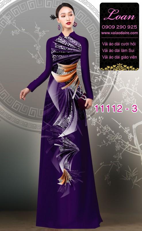 Vải áo dài hoa 3D