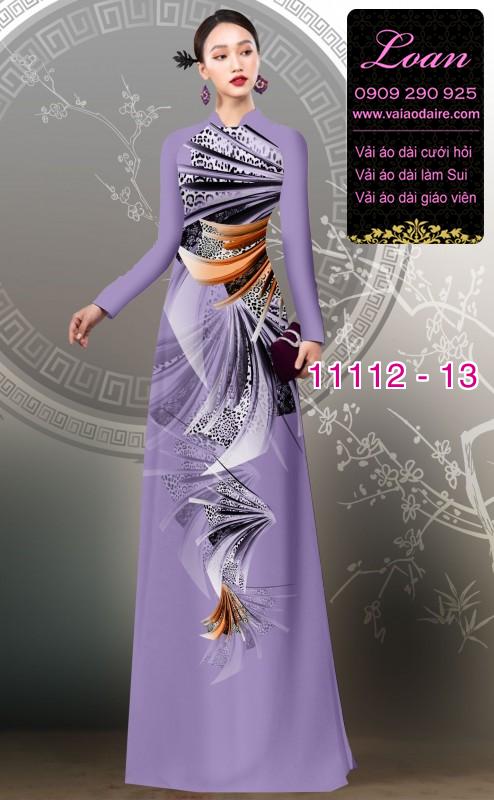 Vải áo dài hoa 3D