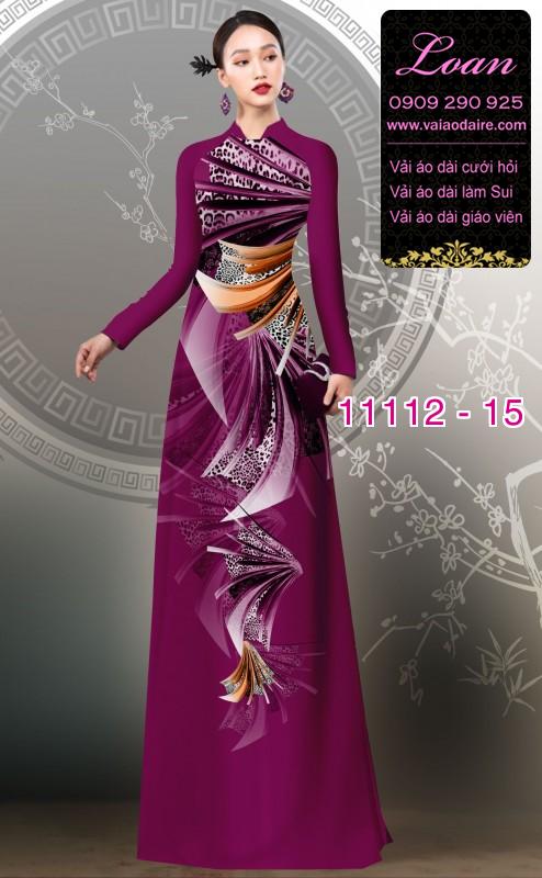 Vải áo dài hoa 3D