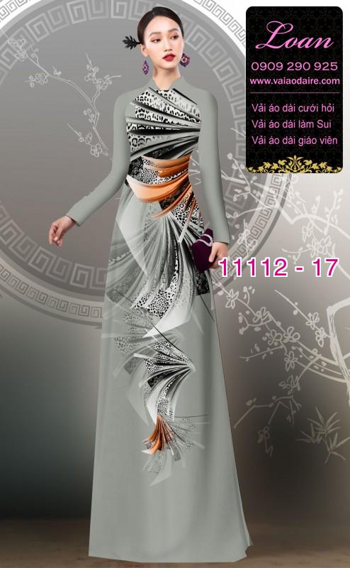 Vải áo dài hoa 3D