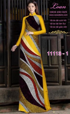 Vải áo dài hoa 3D-DT 11113