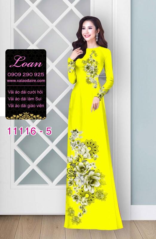 Vải áo dài hoa 3D