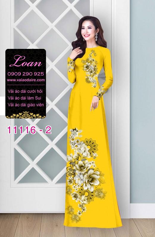 Vải áo dài hoa 3D
