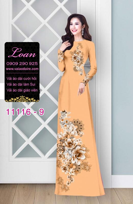 Vải áo dài hoa 3D