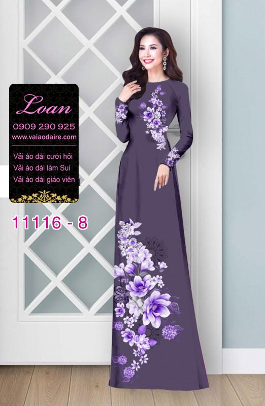 Vải áo dài hoa 3D