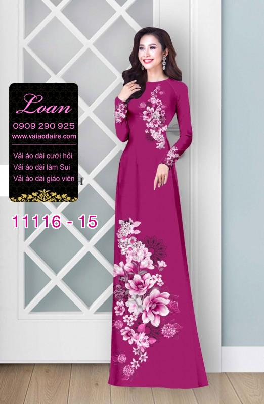 Vải áo dài hoa 3D