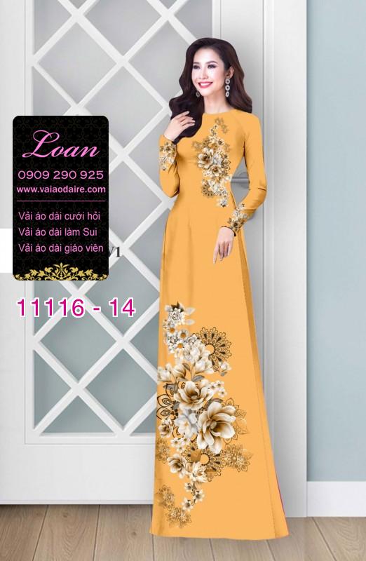 Vải áo dài hoa 3D