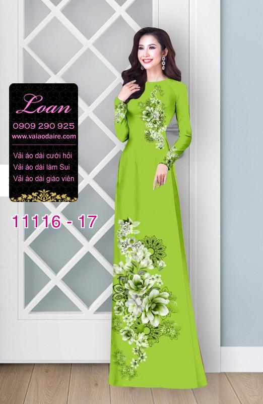 Vải áo dài hoa 3D