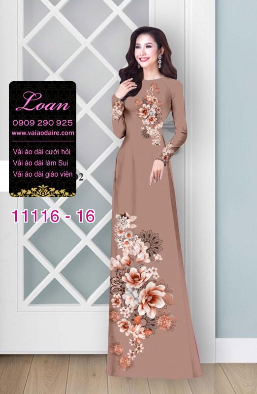 Vải áo dài hoa 3D