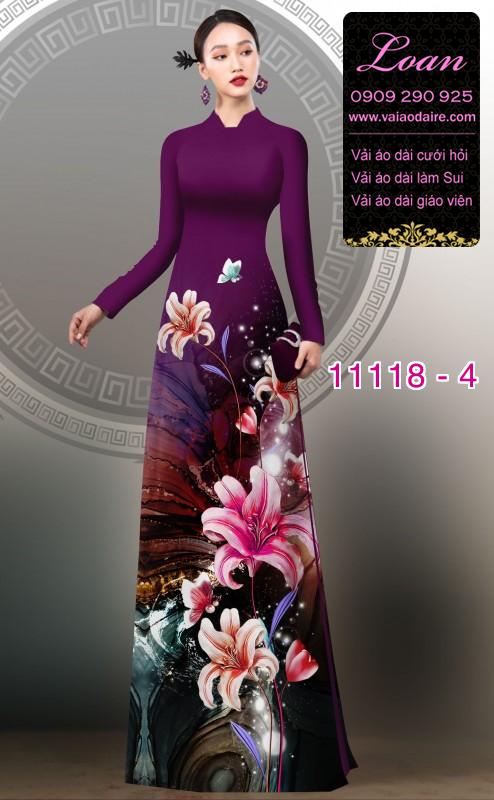 Vải áo dài hoa 3D Vải áo dài hoa 3D
