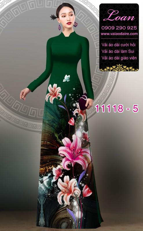 Vải áo dài hoa 3D Vải áo dài hoa 3D
