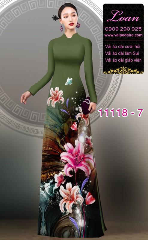 Vải áo dài hoa 3D Vải áo dài hoa 3D