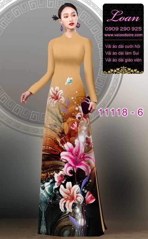 Vải áo dài hoa 3D Vải áo dài hoa 3D