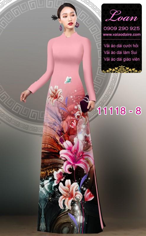 Vải áo dài hoa 3D Vải áo dài hoa 3D
