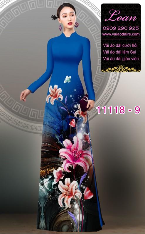 Vải áo dài hoa 3D Vải áo dài hoa 3D