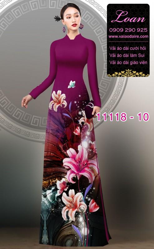Vải áo dài hoa 3D Vải áo dài hoa 3D