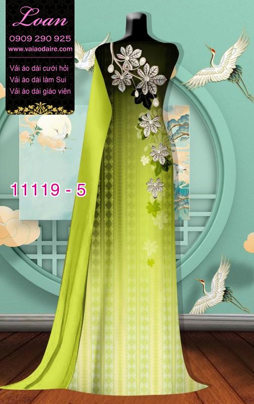 Vải áo dài hoa 3D