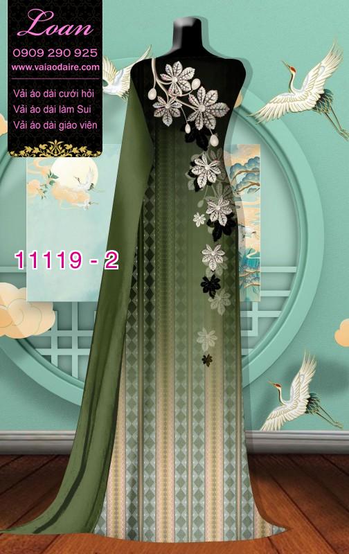Vải áo dài hoa 3D