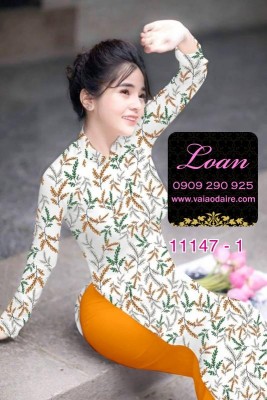 Vải áo dài hoa nhí-DT 11147