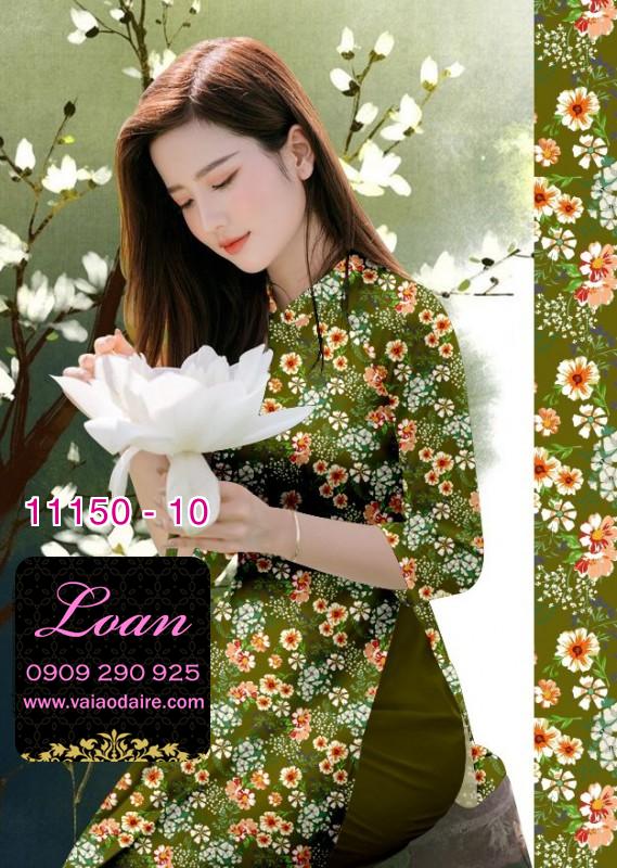 Vải áo dài hoa nhí