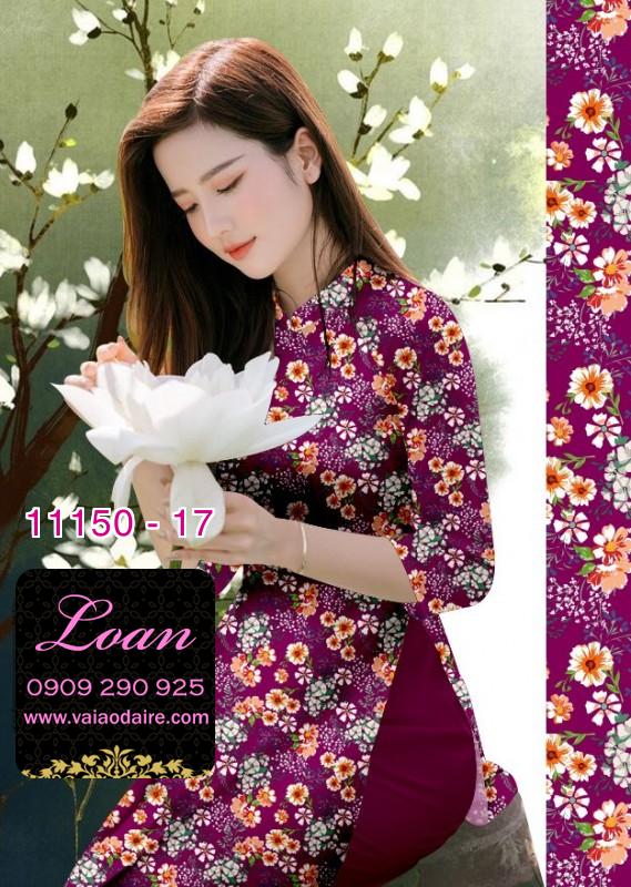 Vải áo dài hoa nhí
