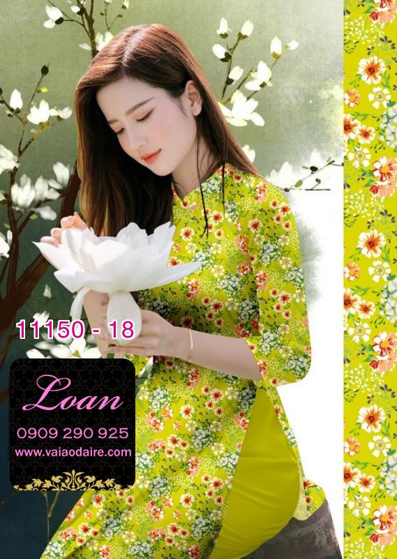 Vải áo dài hoa nhí