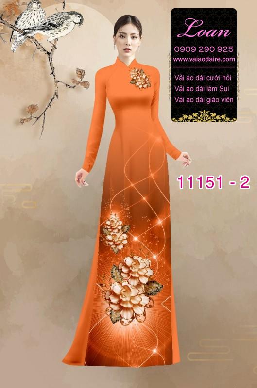 Vải áo dài hoa 3D