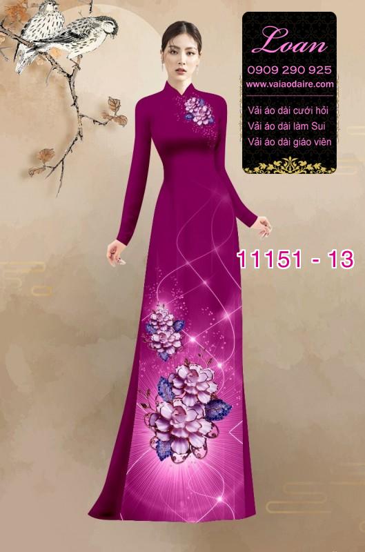 Vải áo dài hoa 3D