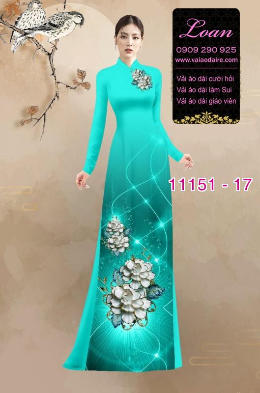 Vải áo dài hoa 3D