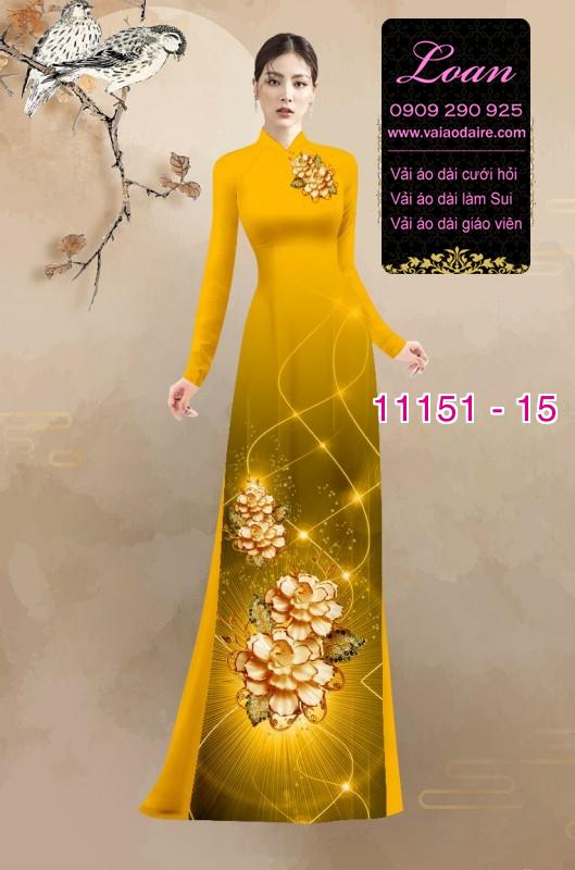 Vải áo dài hoa 3D