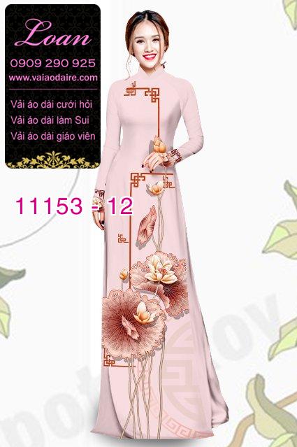 Vải áo dài hoa sen