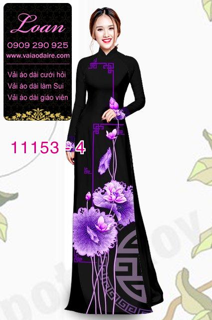 Vải áo dài hoa sen