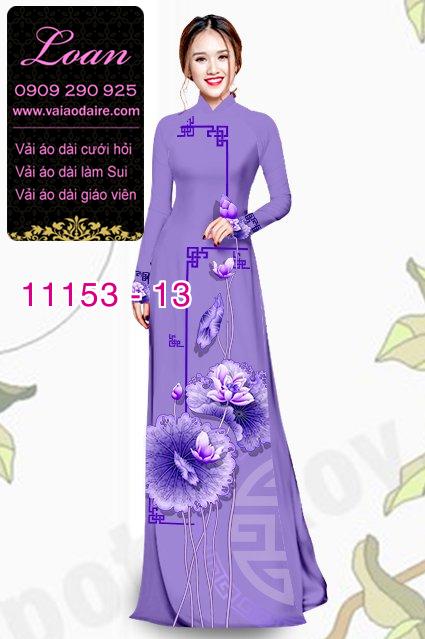 Vải áo dài hoa sen