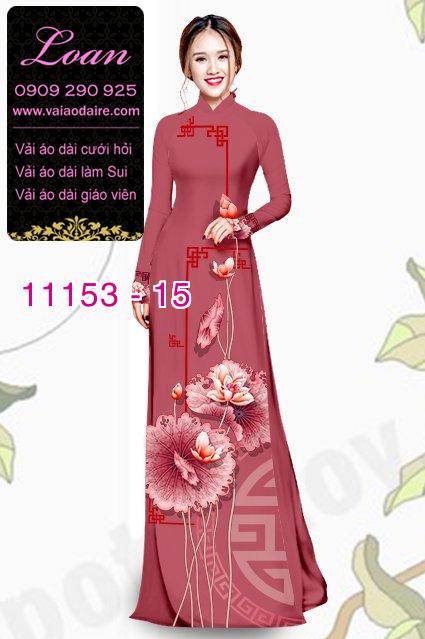 Vải áo dài hoa sen