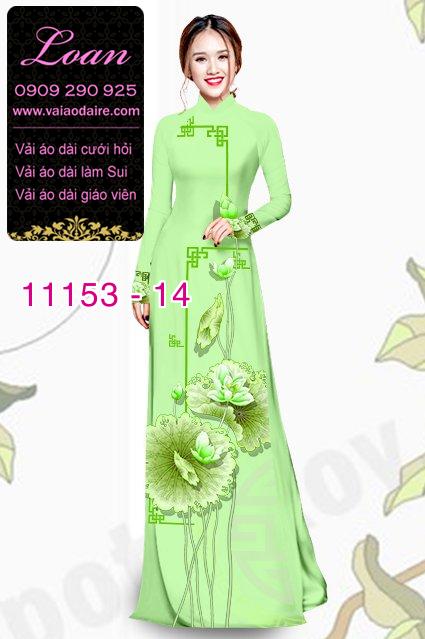Vải áo dài hoa sen
