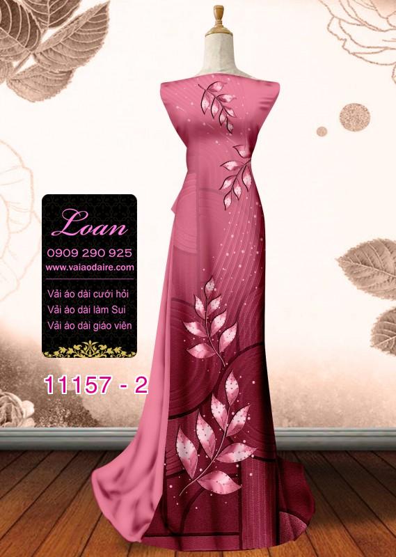 Vải áo dài hoa 3D