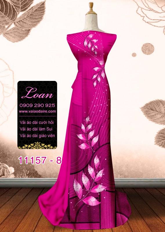 Vải áo dài hoa 3D
