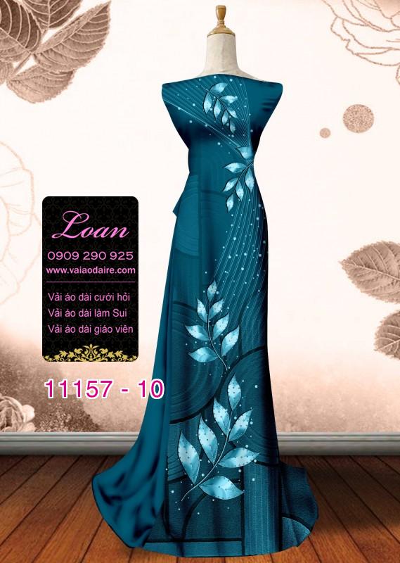 Vải áo dài hoa 3D