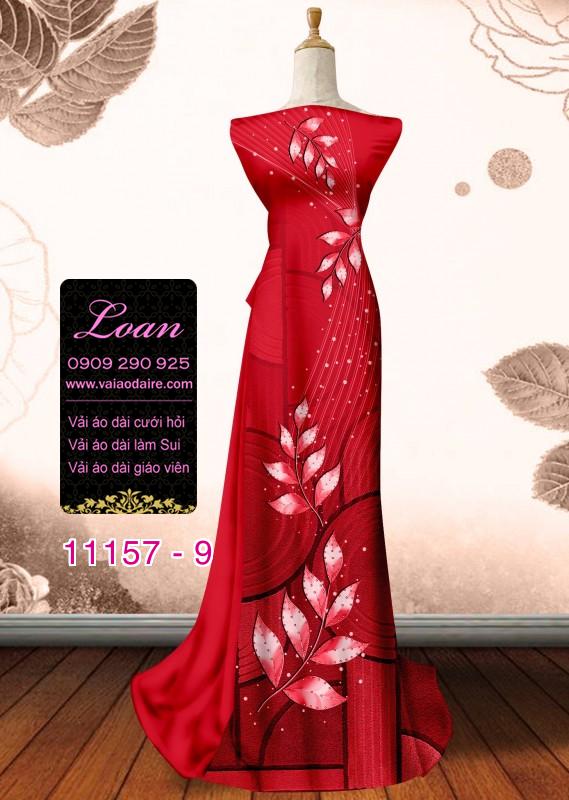 Vải áo dài hoa 3D