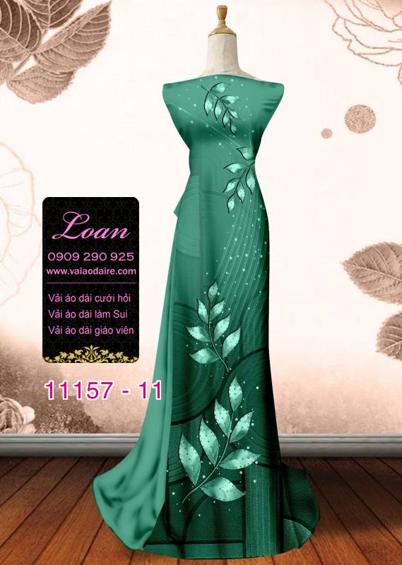 Vải áo dài hoa 3D
