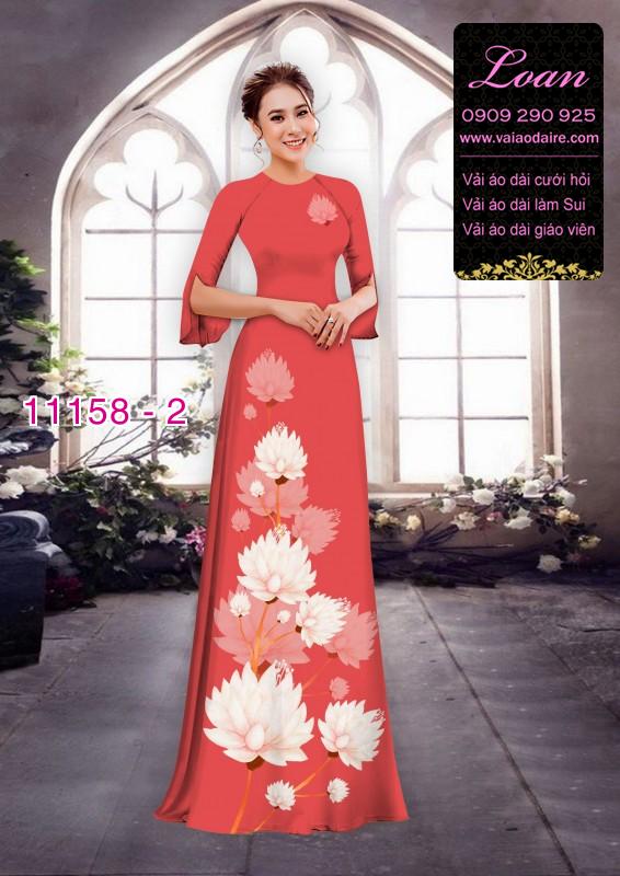Vải áo dài hoa 3D