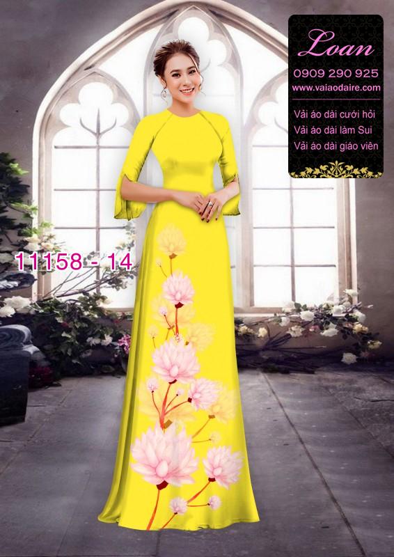Vải áo dài hoa 3D