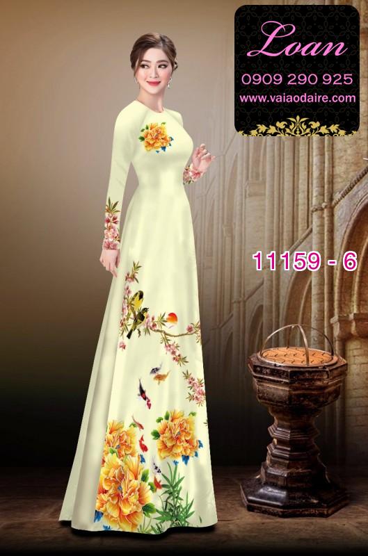 Vải áo dài hoa 3D
