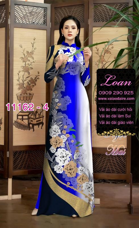 Vải áo dài hoa 3D