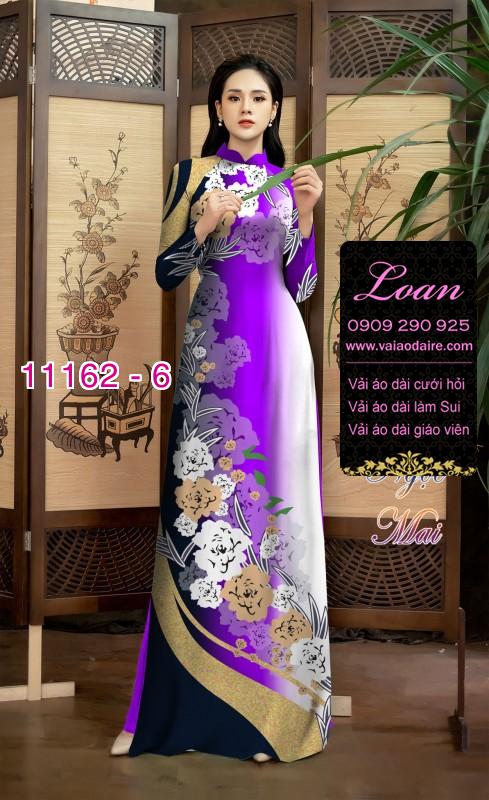 Vải áo dài hoa 3D