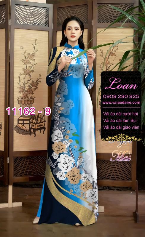 Vải áo dài hoa 3D