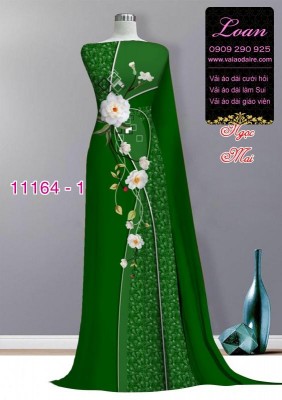 Vải áo dài hoa 3D-DT 11164