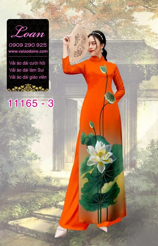 Vải áo dài hoa sen đẹp