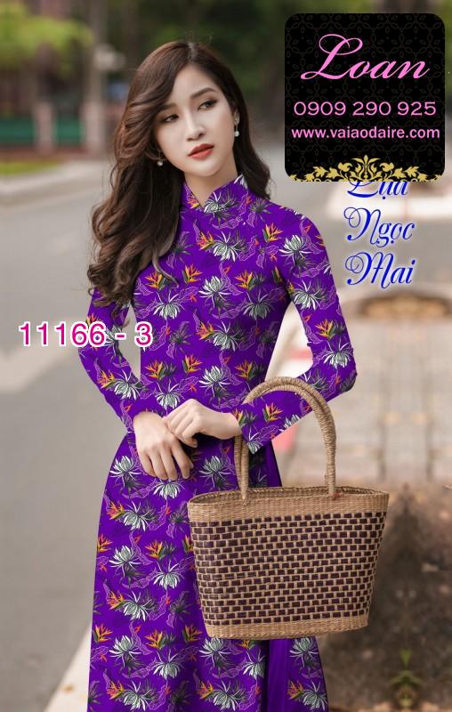 Vải áo dài hoa nhí