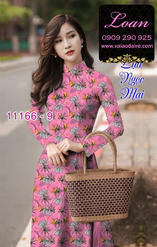 Vải áo dài hoa nhí